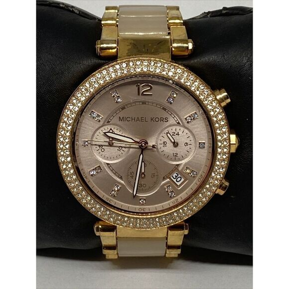 Michael Kors Parker MK-5896 Women Stainless Steel Analog Dial Quartz Watch VK428 - Picture 2 of 12